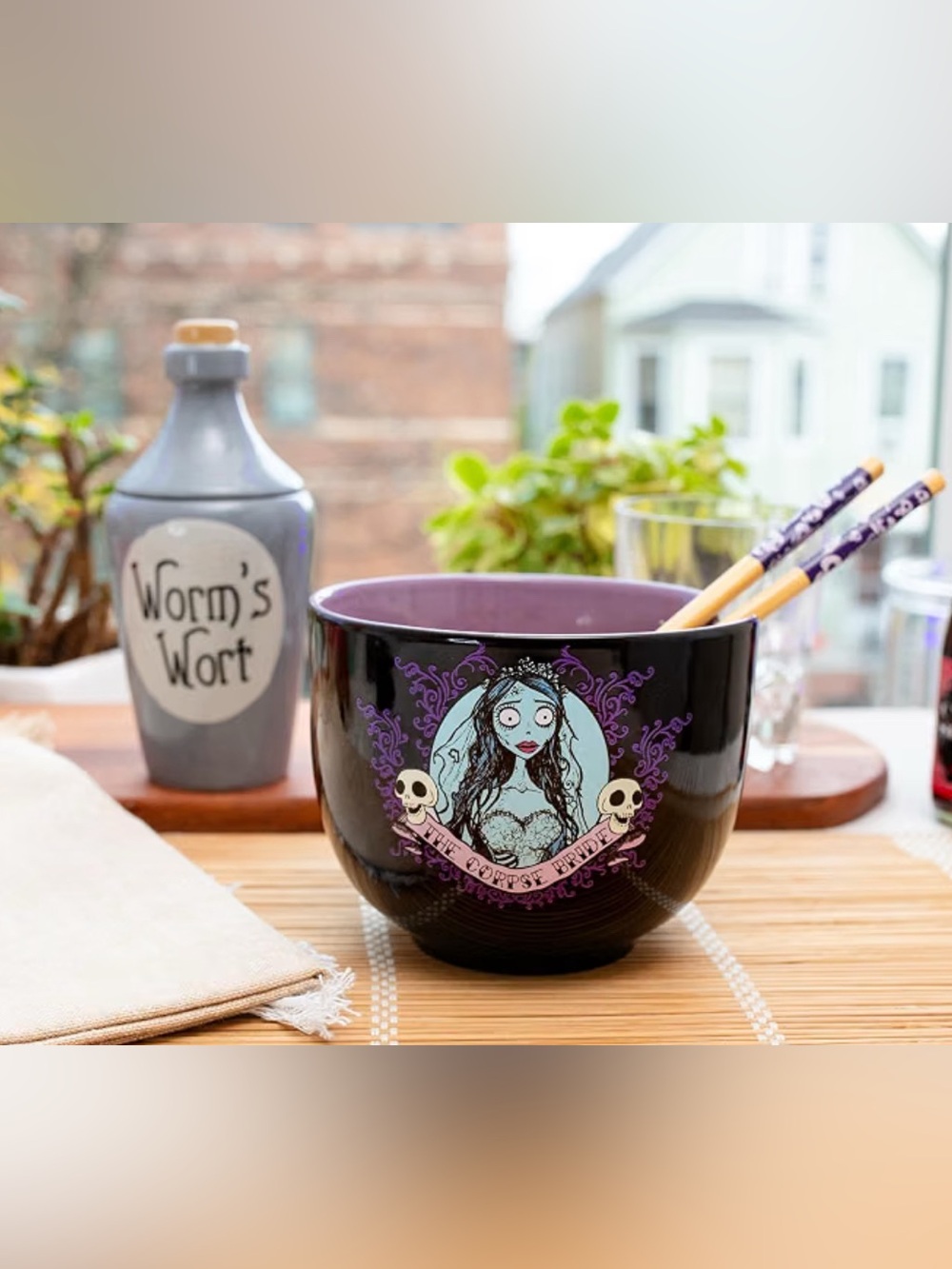 The Nightmare Before Christmas Ramen Bowl and Chopsticks